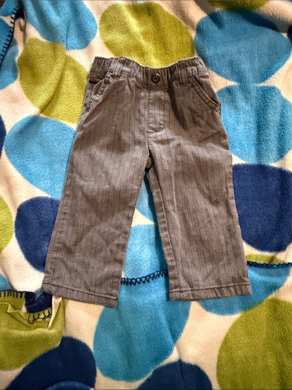 Gray Pinstripe Kids Pants